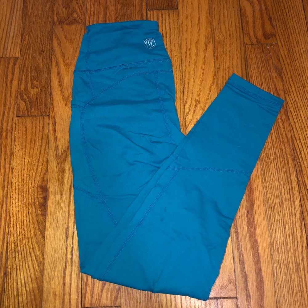 til you collapse blue heart booty leggings